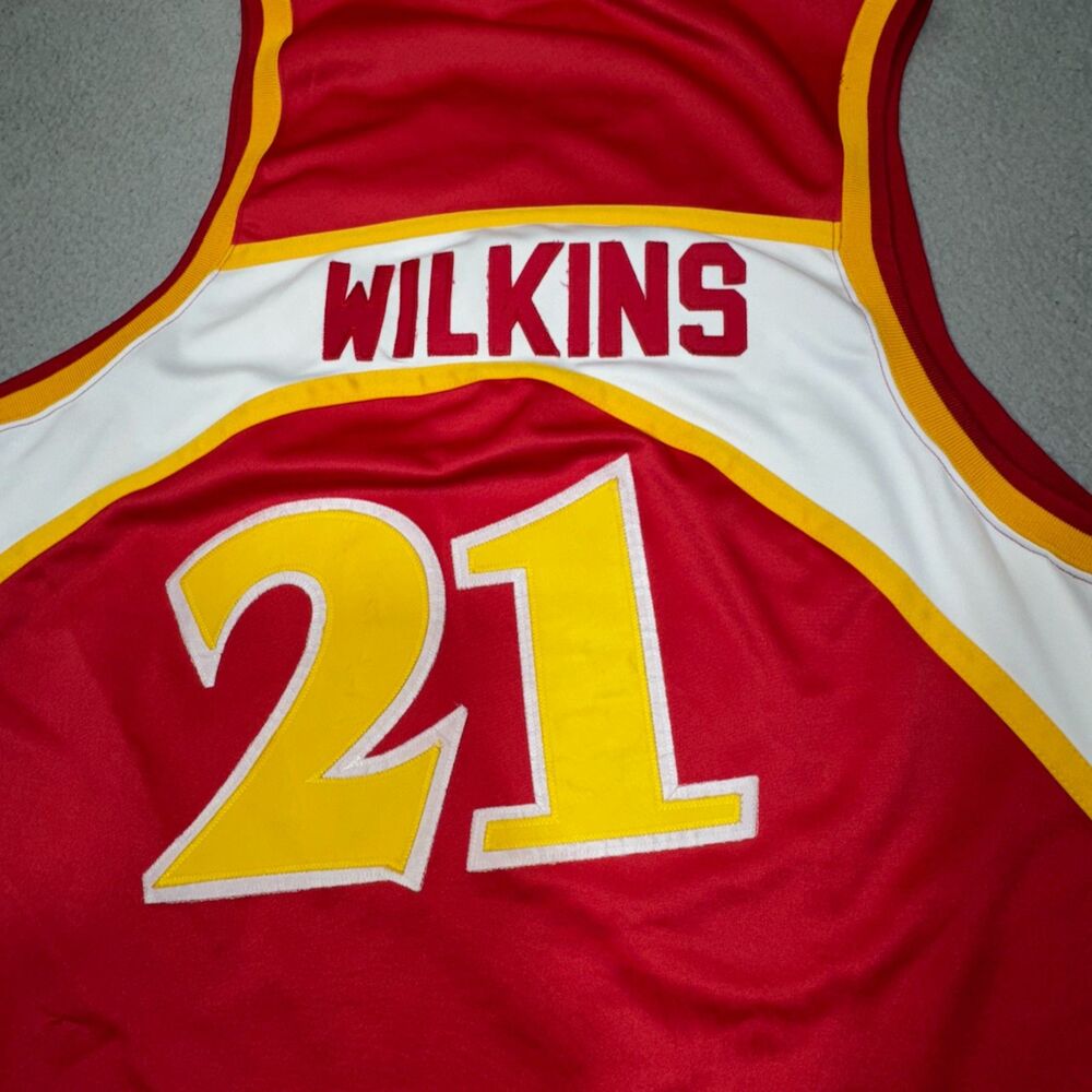 Atlanta Hawks Dominique‎ Wilkins Basketball Jersey Men 2XL XXL NBA Mitchell Ness